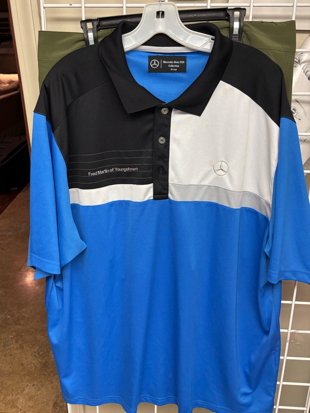 Mercedes-Benz USA Collection Short Sleeve Polyester Polo Shirt Size 3XL